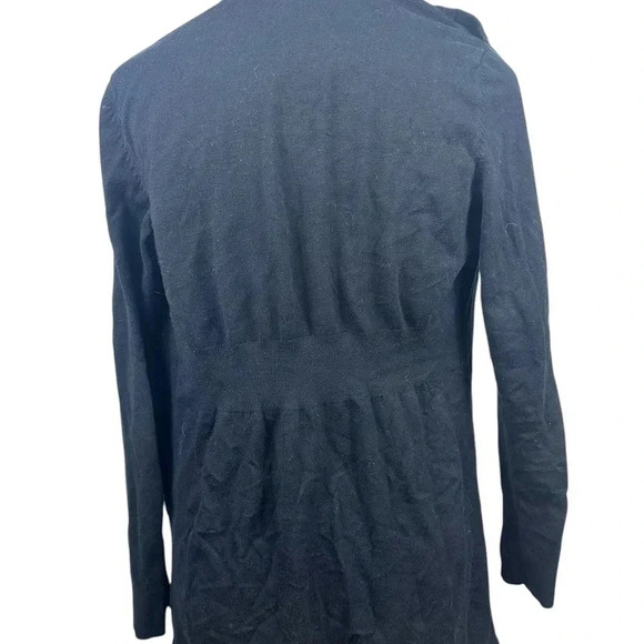 White House Black Market black open front sweater size medium - Picture 3 of 9